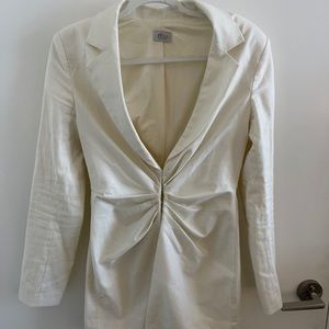 Oh Polly Cream Linen Blazer